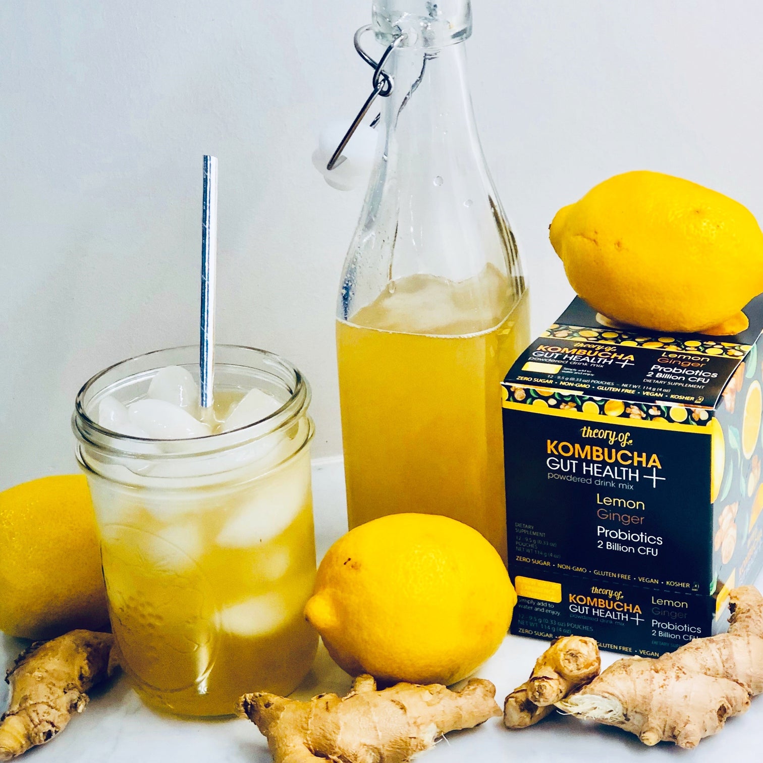 Lemon Ginger Gut Health Theory of Kombucha